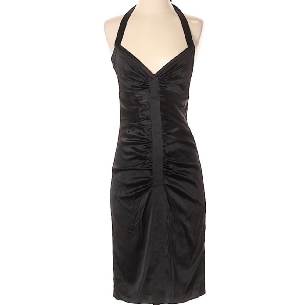 BCBGMaxazria Silk Ruched Cocktail Dress Size 2